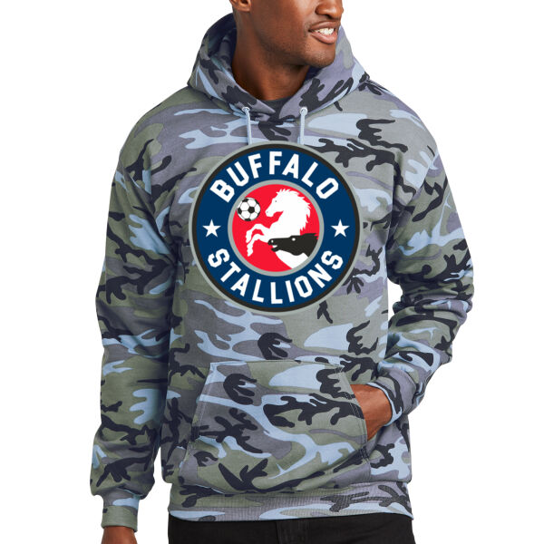 Stallions Logo - Core Fleece Camo Pullover Hooded Sweatshirt Thumbnail
