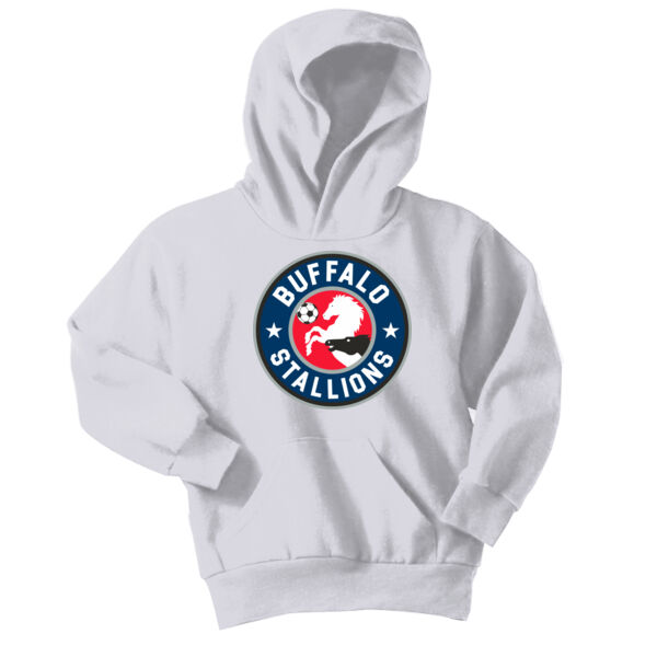 Stallions Logo - Youth Core Fleece Pullover Hooded Sweatshirt Thumbnail
