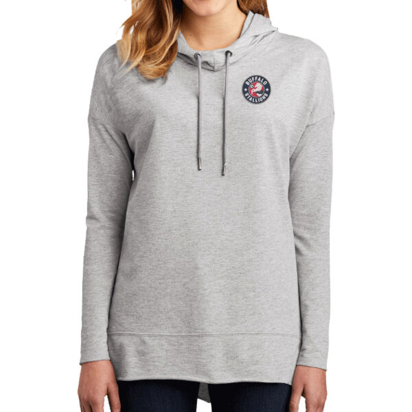 Stallions Logo - Embroidered - Women's Featherweight French Terry  Hoodie Thumbnail