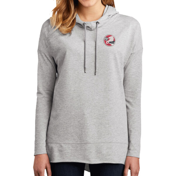 Retro Logo - Embroiderd - Women's Featherweight French Terry  Hoodie Thumbnail